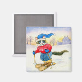 スノーシュー猫マグネット マグネット (正面/裏面)