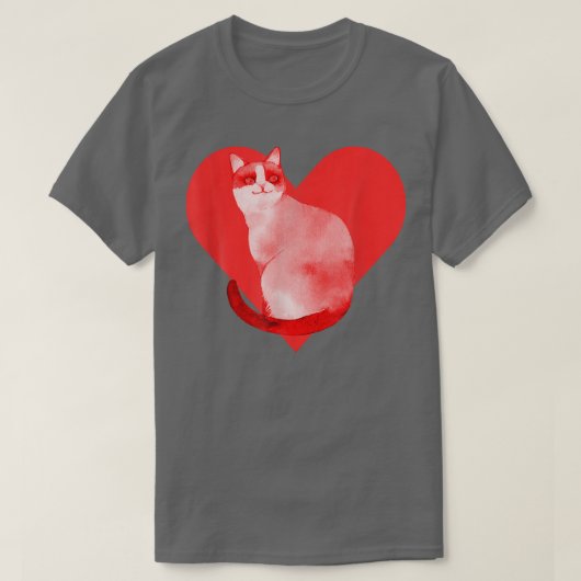 スノーシュー猫 Tシャツ (デザイン正面)