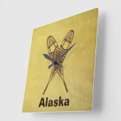 スノーシュー スクエア壁時計 (傾斜)