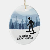 スノーショイングデザインセラミックオーナメント セラミックオーナメント (右)