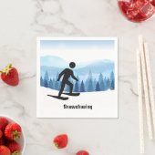 スノーショイングデザイン紙ナプキンス スタンダードカクテルナプキン (インサイチュ)