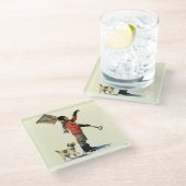 スノーショベラー ガラスコースター (アングル)