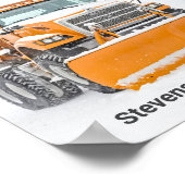 スノーショベル撤去トラックモダン会社 ポスター (角)