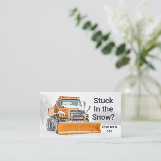 スノーショベル撤去トラックモダン会社 名刺 (スタンド正面)