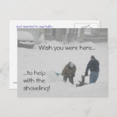 スノーショベル葉書 ポストカード (正面/裏面)