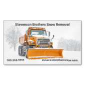 スノーショベル除去会社マーケティング マグネット名刺 (正面)