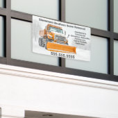 スノーショベル除去会社マーケティング 横断幕 (ビルの外側)