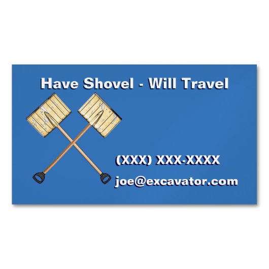 スノーショベル マグネット名刺 (正面)