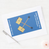 スノーショベル 長方形シール (封筒)