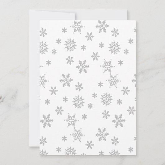 スノーシーンウィンター至ディナー 招待状 (裏面)