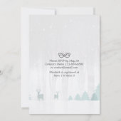 スノーシーンブライダルシャワーウィンターウェディング招待状 招待状 (裏面)