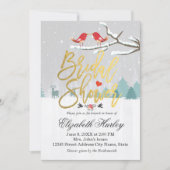 スノーシーンブライダルシャワーウィンターウェディング招待状 招待状 (正面)