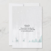 スノーシーンブライダルシャワーウィンターウェディング招待状 招待状 (裏面)