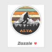 スノースキーアルタマウンテングレーズフィールドスポーツレトロ シール (シート)