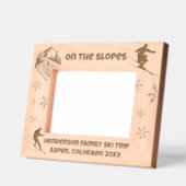 スノースキーオンザグレーズカスタム文字 レーザー彫刻フレーム (左)