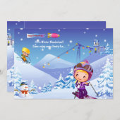 スノースキートト招待状 招待状 (正面/裏面)