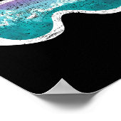 スノースキーパウダーデイスノーボーディングマウンテンスポーツ ポスター (角)