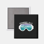 スノースキーパウダーデイスノーボーディングマウンテンスポーツ マグネット (正面/裏面)
