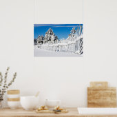 スノースキーフェンス写真 ポスター (キッチン)