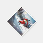 スノースキー誕生日紙ナプキンス スタンダードカクテルナプキン (角)