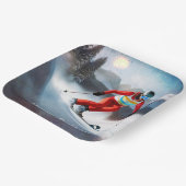 スノースキー誕生日紙プレート ペーパープレート (傾斜あり)