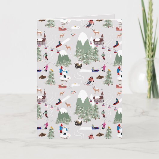 スノースキー Mountain Ski スラopes ランドスケープ シーズンカード (正面)