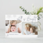 スノースクリプト | 2写真すべてBright Holiday Card シーズンカード (スタンド正面)