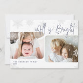 スノースクリプト | 2写真すべてBright Holiday Card シーズンカード (正面)
