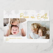 スノースクリプト | 2 Photo Peace on Earth 箔シーズンカード (正面)
