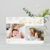 スノースクリプト | 2 Photo Peace on Earth 箔シーズンカード (立ち正面)