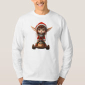 スノースクータークリスマス小妖精や小人メンズティー Tシャツ (正面)