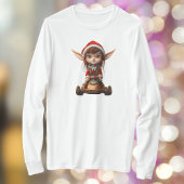 スノースクータークリスマス小妖精や小人女子ティー Tシャツ