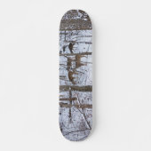 スノースケートボードに鹿の家族 スケートボード (正面)