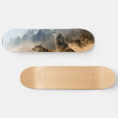 スノースケートボードの狼 スケートボード (横)
