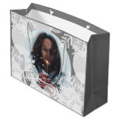 スノースターズ - 白、グレー - ギフトバッグ (裏面アングル)