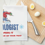 スノースパーソナライズされたキー キッチンタオル (四つ折り)