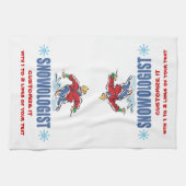 スノースパーソナライズされたキー キッチンタオル (横)