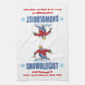 スノースパーソナライズされたキー キッチンタオル (縦)