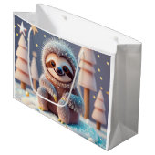 スノースロースの冬のワンダーランド ラージペーパーバッグ (正面アングル)