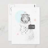 スノータイガー ポストカード (正面/裏面)