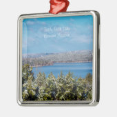 スノーダスティングアットテーブルロックレイクスクエアオーナメント メタルオーナメント (左)