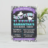 スノーチューブの誕生日パーティー、パープルスリーディング 招待状 (スタンド正面)