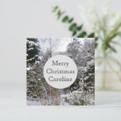 スノーツリーズフラットクリスマスカード カード (スタンド正面)