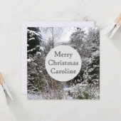 スノーツリーズフラットクリスマスカード カード (正面/裏面インサイチュ)