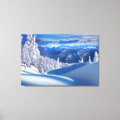 スノートップマウンテンズオイル塗装プリント キャンバスプリント (正面)