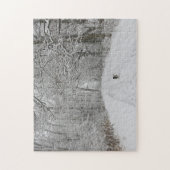 スノートレイルビーグルドオンザスノーレイルジグソーデザインパズル ジグソーパズル (縦)