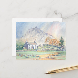 スノードニアウェルシュマウンテンランドスケープポストカード ポストカード