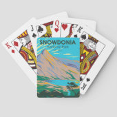 スノードニアナショナルパークウエールズレイクグラスリンヴィンテージ トランプ (裏面)