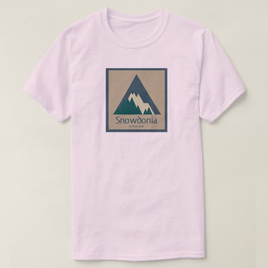 スノードニア国立公園の田舎風 Tシャツ (デザイン正面)