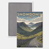 スノードニア国立公園ウェールズ旅行 マグネット (正面/裏面)